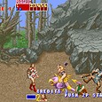 Retro pixel art of Golden Axe game scene.