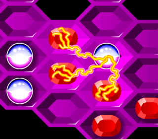 Electric bolt puzzle game on hexagonal grid, challenging lightning connections.