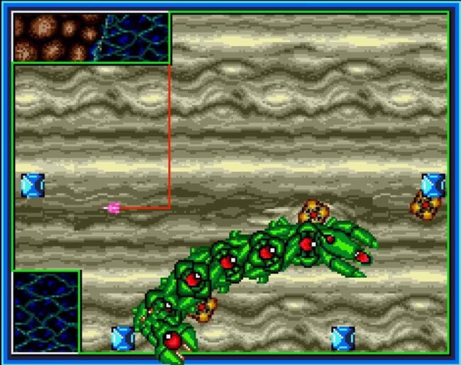 Gross Cat Worm Pixel Art Retro Game Screenshot.