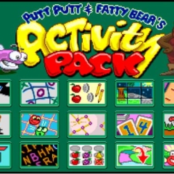 Colorful pixel activity pack game featuring fun mini-games and cartoon characters.