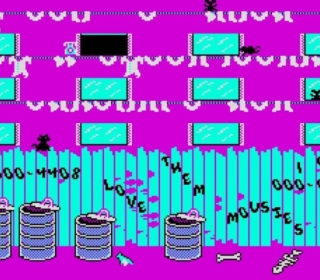 Colorful retro arcade screenshot of "Mickey Mouse" game on Minigames.pro.