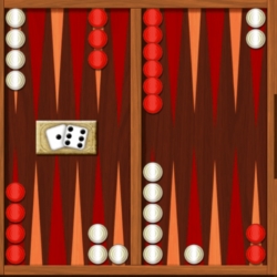 1. Colorful Backgammon Game with Dice and Play Area.