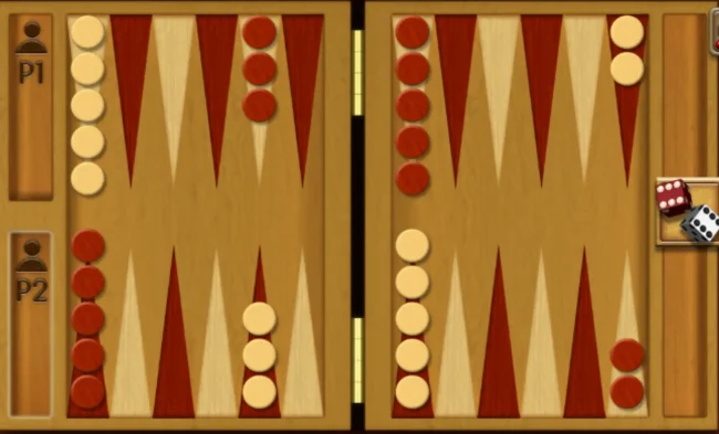 Strategic Backgammon Game for Two Players Online.