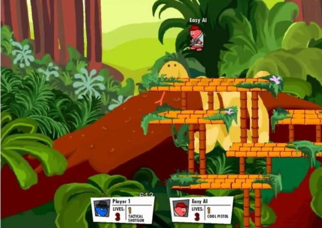 1. Jungle-themed ladder climbing game with colorful forest background.