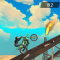 Riding a bike on a challenging ramp in Minigames.pro.