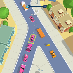 1. Colorful car crash highway game with vivid streets and vehicles.