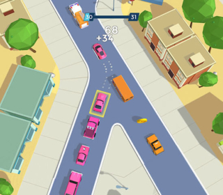 1. Colorful car crash highway game with vivid streets and vehicles.