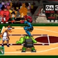 High-Action Cartoon Street Basketball Game Featuring Dynamic Player Skirmishes.