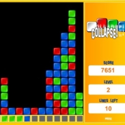 Bright Tetris Blocks in Classic Falling Puzzle Game.