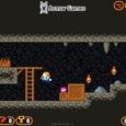 Pixel art dungeon crawler with platformer elements and treasure hunts.