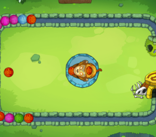 Colorful bubble shooter game with vibrant themes and challenging levels.