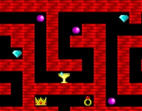 משחק מבוך פלטפורמה עם פריטים לאיסוף ומכשולים לכיף ואתגר.