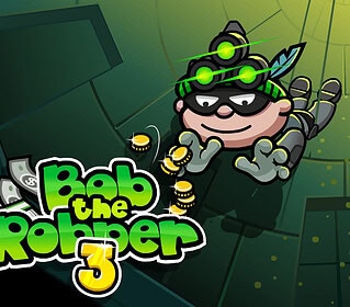 Bob the Rusher game character close-up, digital art, vibrant colors, arcade style.