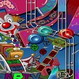 Bright, colorful pinball game with animated characters and dynamic gameplay.