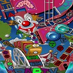 Bright, colorful pinball game with animated characters and dynamic gameplay.
