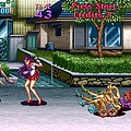 Classic Street Fighter II arcade game screenshot with character Chun-Li fighting a dragon.