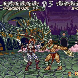 Classic arcade fighting game featuring monsters and supernatural characters.