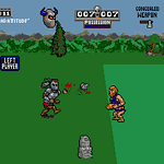 Classic pixel art football game scene from Pigskin 621 A.D.