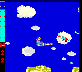 Space Invaders arcade game screenshot with spaceship shooting aliens in the sky.