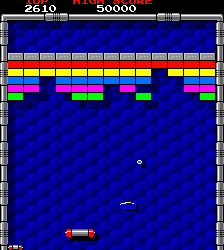 Classic arcade game screenshot featuring colorful balloons and a shooter aiming at targets.