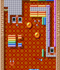 Classic bubble shooter game with colorful bubbles and obstacles.