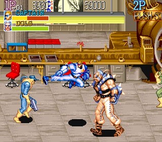 Classic arcade fighting game featuring iconic characters and intense battles.