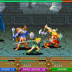 Battle for Glory - Classic 16-bit fighting game screenshot with warriors in combat.