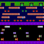Screenshot of Space Invaders arcade game with aliens and player ship.