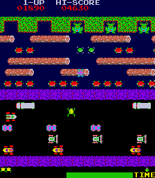 Screenshot of Space Invaders arcade game with aliens and player ship.