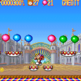 Classic Super Mario World game scene with Mario jumping over enemies at the castle.