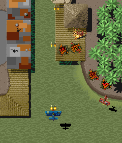 Battle City arcade game screenshot with tanks and trees for nostalgic gaming.