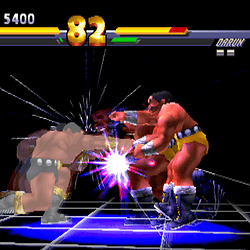 Dragon Ball Z: Ultimate Battle 22 - classic fighting game scene with characters in combat.