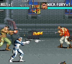 Intense street fight scene from Streets of Rage 4 with characters battling with weapons and fists.