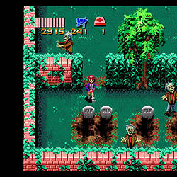 Classic Super Mario World game scene with Mario and enemies in a forest level.
