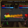 Demon character attacking with fire breath in fantasy RPG game screenshot.