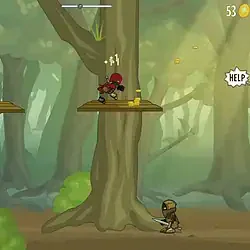 Squirrel jumping in forest for mini games.
