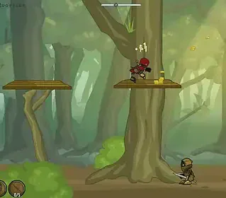 Squirrel jumping in forest for mini games.