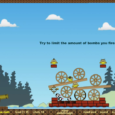 Explosive Cannon Defense Game with Moving Targets.