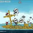 Skull Pirates Battle on Ship During Pirate Adventure 2D Game.