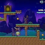 Pumpkin head level 7 spooky Halloween-themed adventure in a haunted graveyard setting in Minigames.pro.