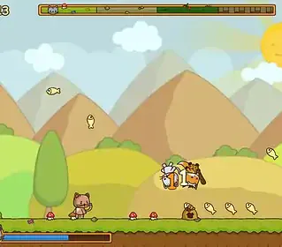 Cute Cat and Animals Endless Runner Game for Kids.