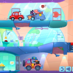 Cute cartoon car rescue game with challenging puzzles and funny characters.