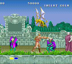 Viking dragon flying over a medieval fantasy scene with characters engaging in battle.