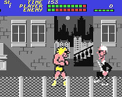 1. Classic retro street fighting game featuring pixel art characters and urban backgrounds.