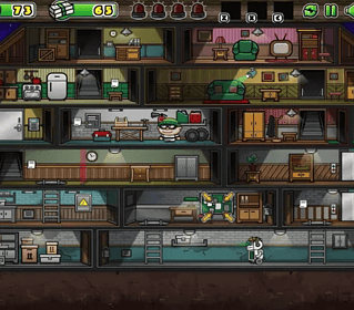 סצנת משחק של מקלט תת-קרקעי עתידני.