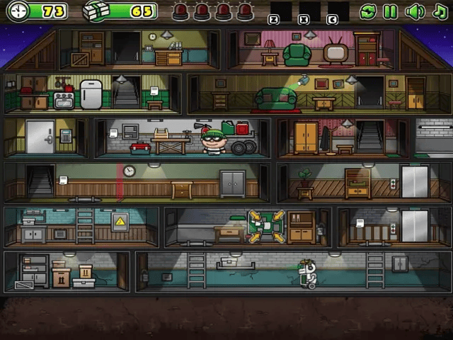 Futuristic underground shelter game scene.