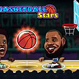 2D Basketball Stars multiplayer game with cartoon characters scoring points on the court.