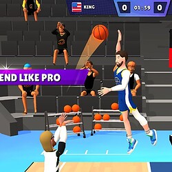 High-quality basketball game with competitive gameplay and cartoon-style graphics.