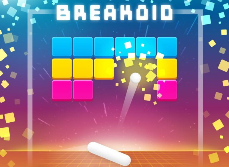 1. Bright colorful block puzzle game with falling pieces and vibrant graphics.