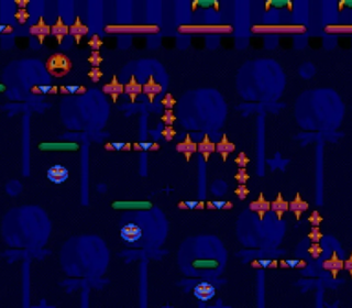 Colorful retro arcade game screenshot featuring characters navigating a platform maze.